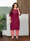 Trendy Meenal Ethnic Wear Designer Wholesale Kurti With Bottom
